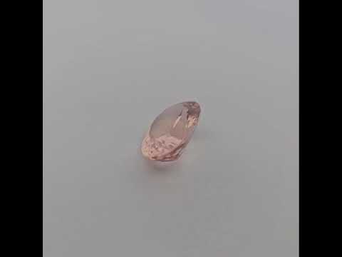 Natural Peach Morganite Stone 8.31 Carats Pear  Cut (16x12 mm) 