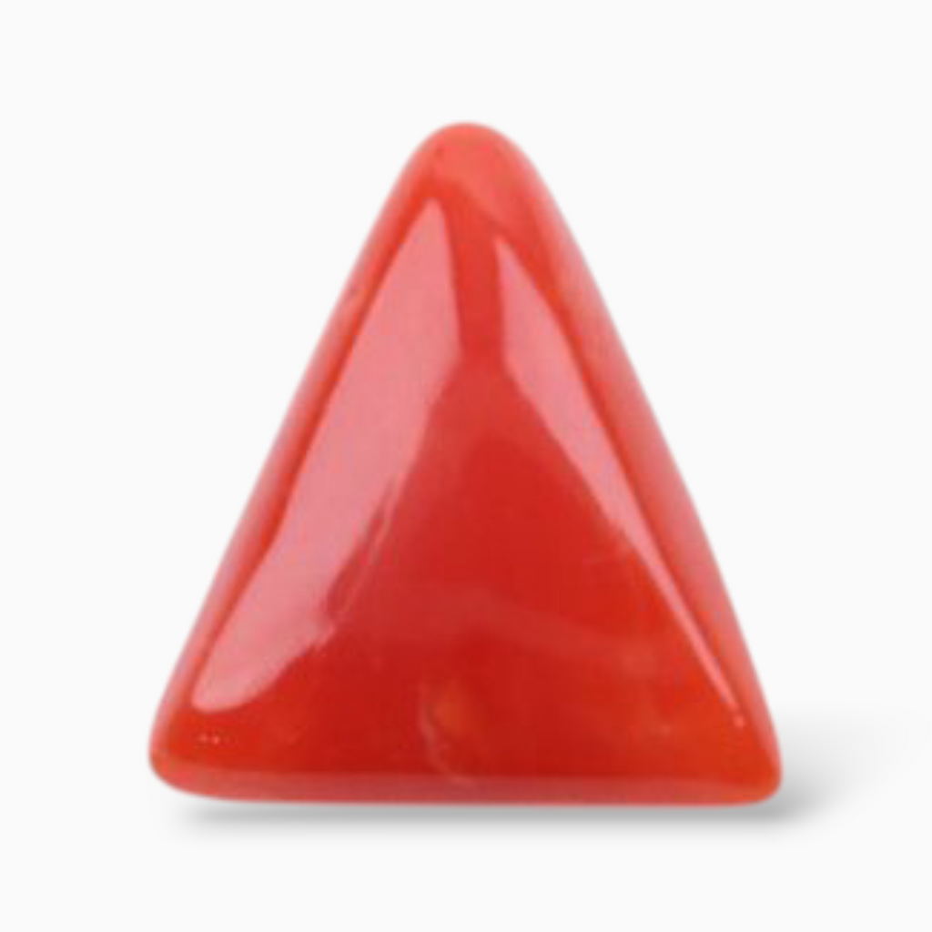 Buy Natural Moonga Stone For Sale 3.44 Carats Triangle Shape Size 11.3mm