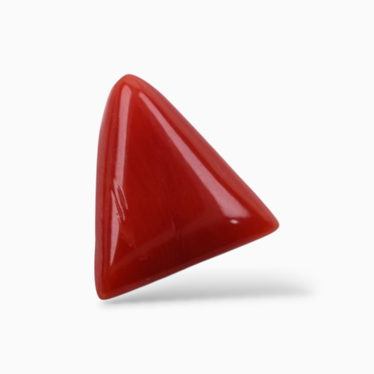Buy Best  Red Coral Stone For Sale 3.20 Carats Triangle Shape Size 10.8mm