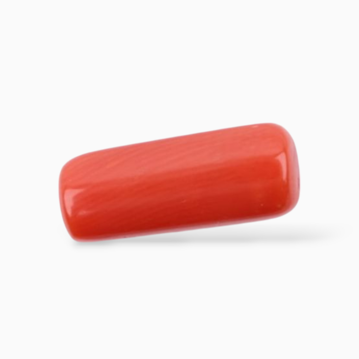 Natural Red Coral stone For Sale 4.03 Carats In Oval Cabochon Shape 14x5.7mm Size