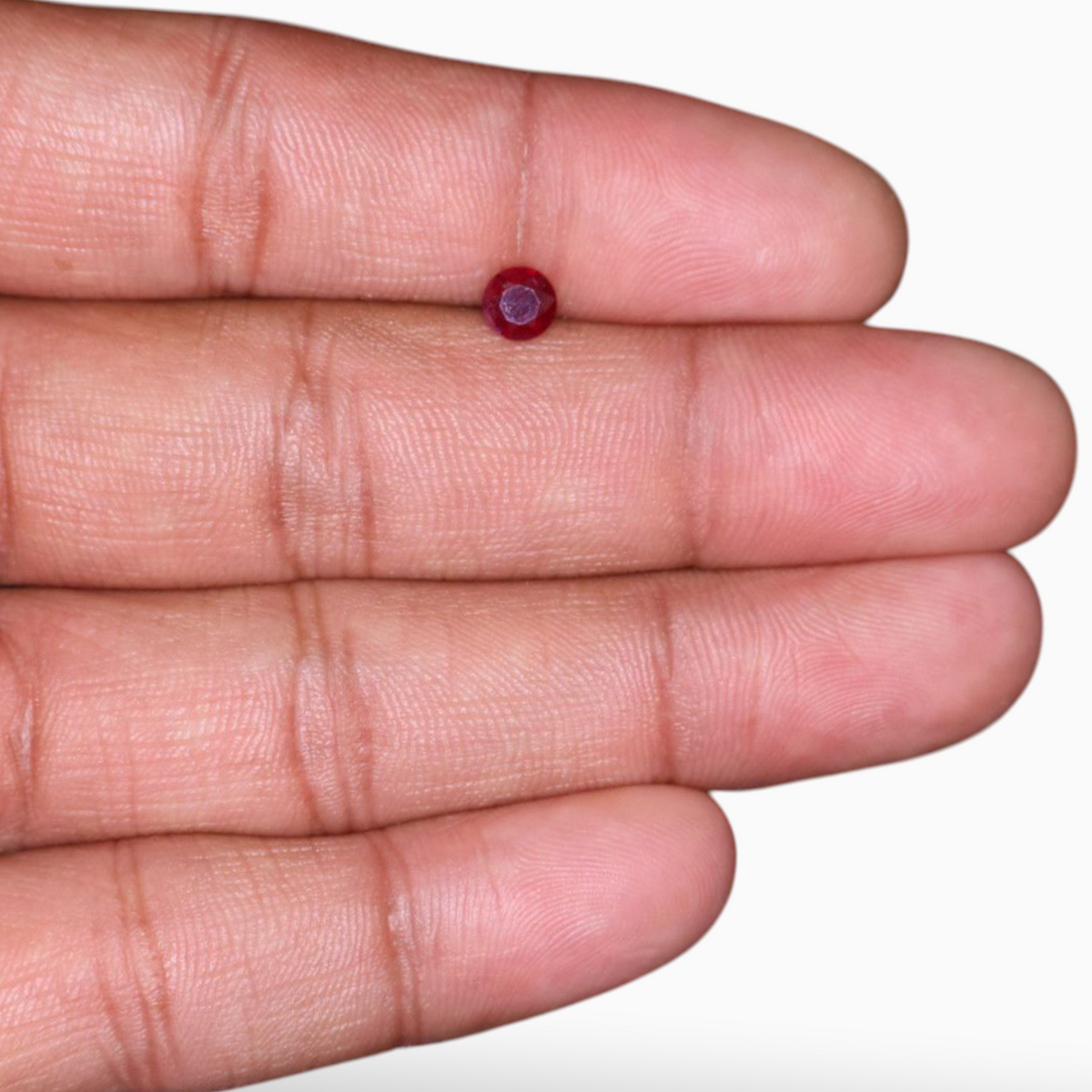 Buy Original  Ruby Stone In Round Shape 0.90 Carats 5mm Size