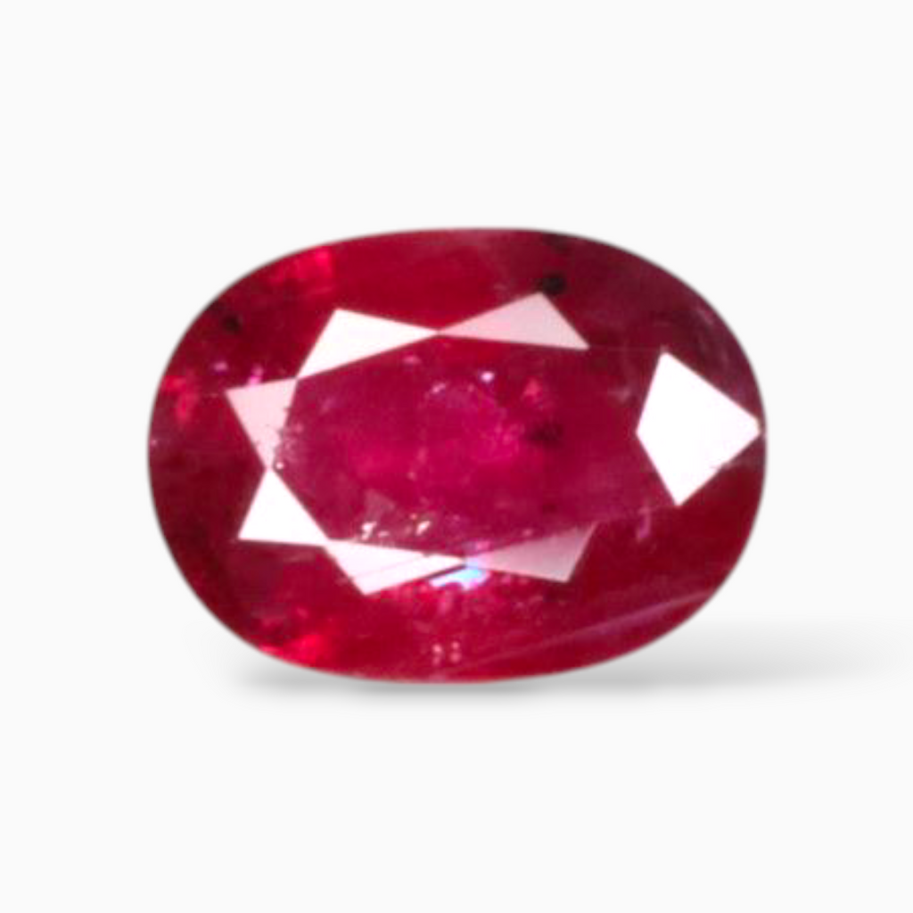 Natural Unheated Pink Ruby Gemstone In Oval Shape 1.19 Carats 8x5.8mm Size
