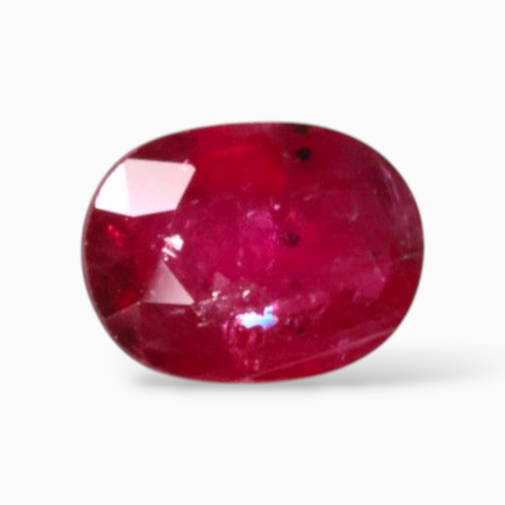 Natural Unheated Pink Ruby Gemstone In Oval Shape 1.19 Carats 8x5.8mm Size
