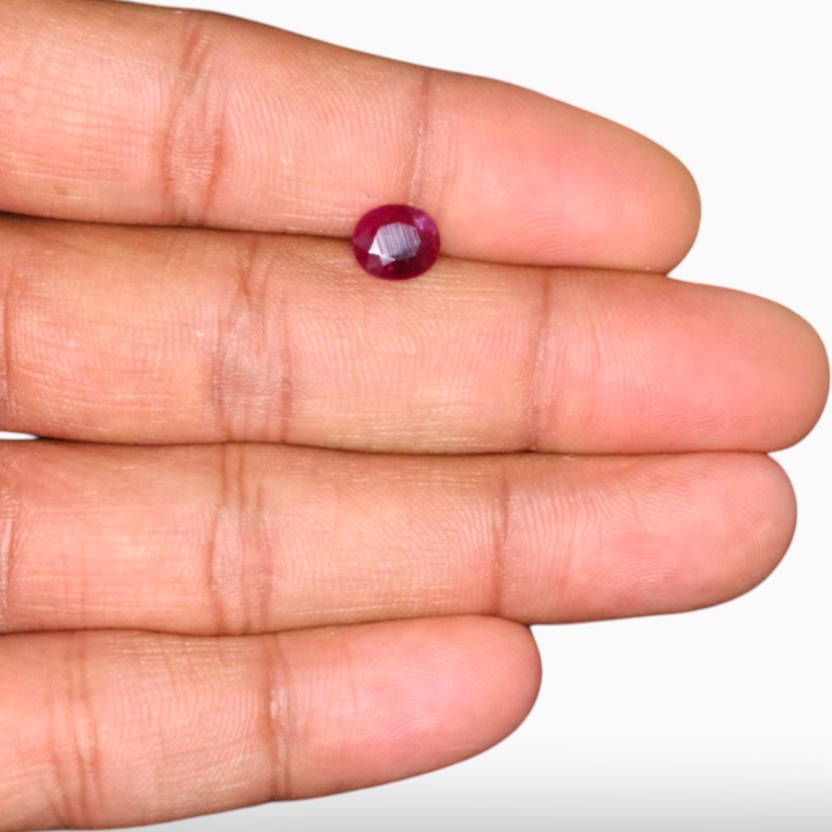 Buy Original Pink Ruby Gemstone In Oval Shape 1.64 Carats 7.8x6.8mm Size