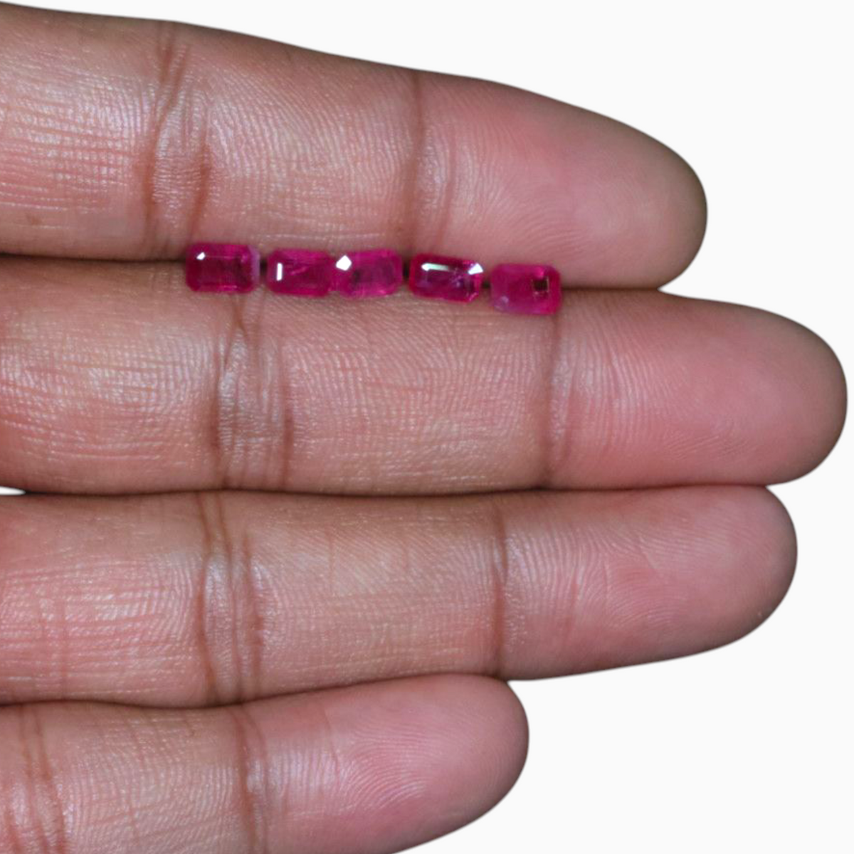 Sale On Natural Ruby Gemstone In  Emerald Cut  Shape Mix Carats 6x4mm Size