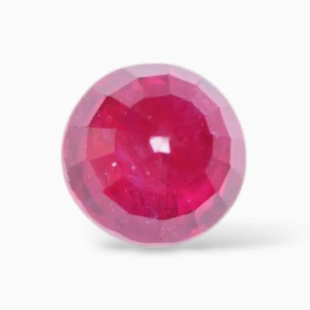 Natural Rubies For Sale 0.57 Carats Round Shape 4.5mm