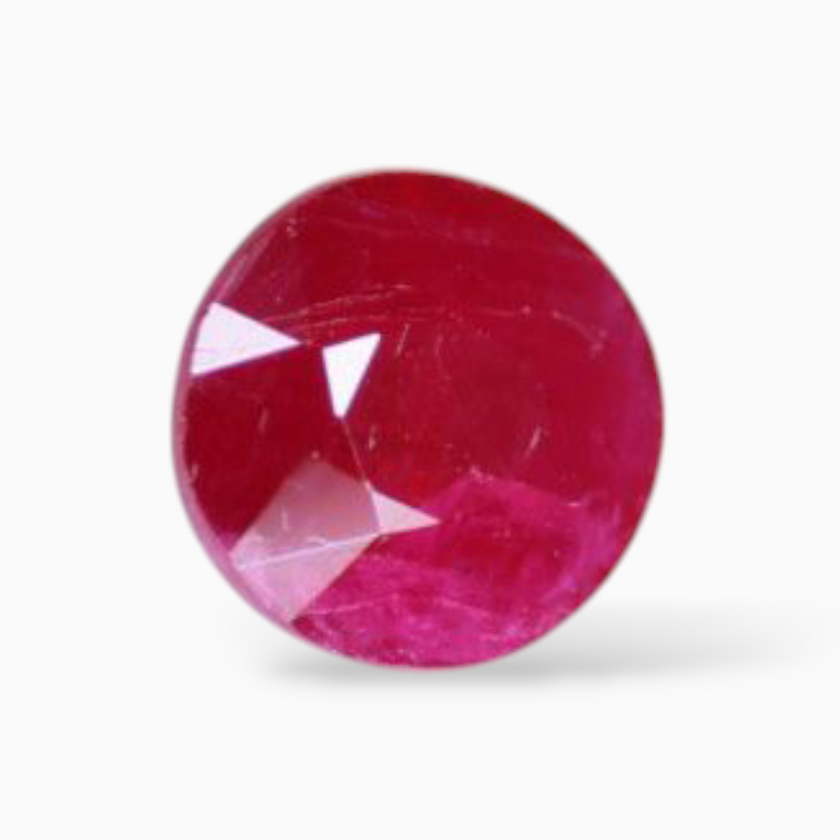 Original Ruby Stone 0.56 Carats Round Shape 4.7mm
