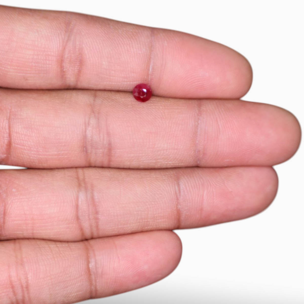 Original Ruby Stone 0.56 Carats Round Shape 4.7mm