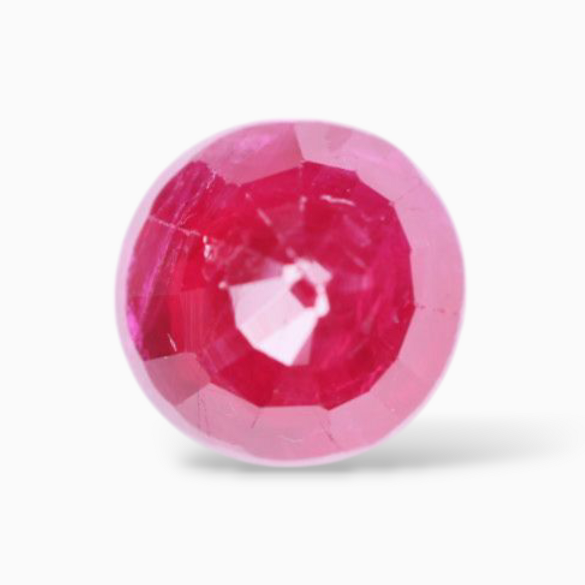 Original Ruby Stone 0.56 Carats Round Shape 4.7mm