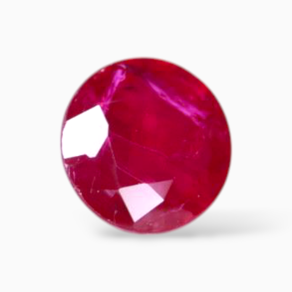 Manik Stone Ruby 0.45 Carats Round Shape 4.7mm