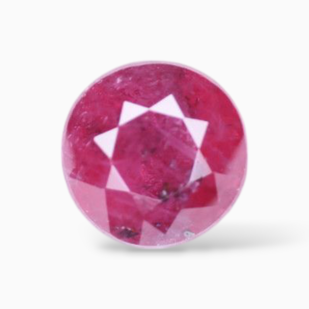 Manik Ruby Stone 0.64 Carats Round Shape 4.6mm