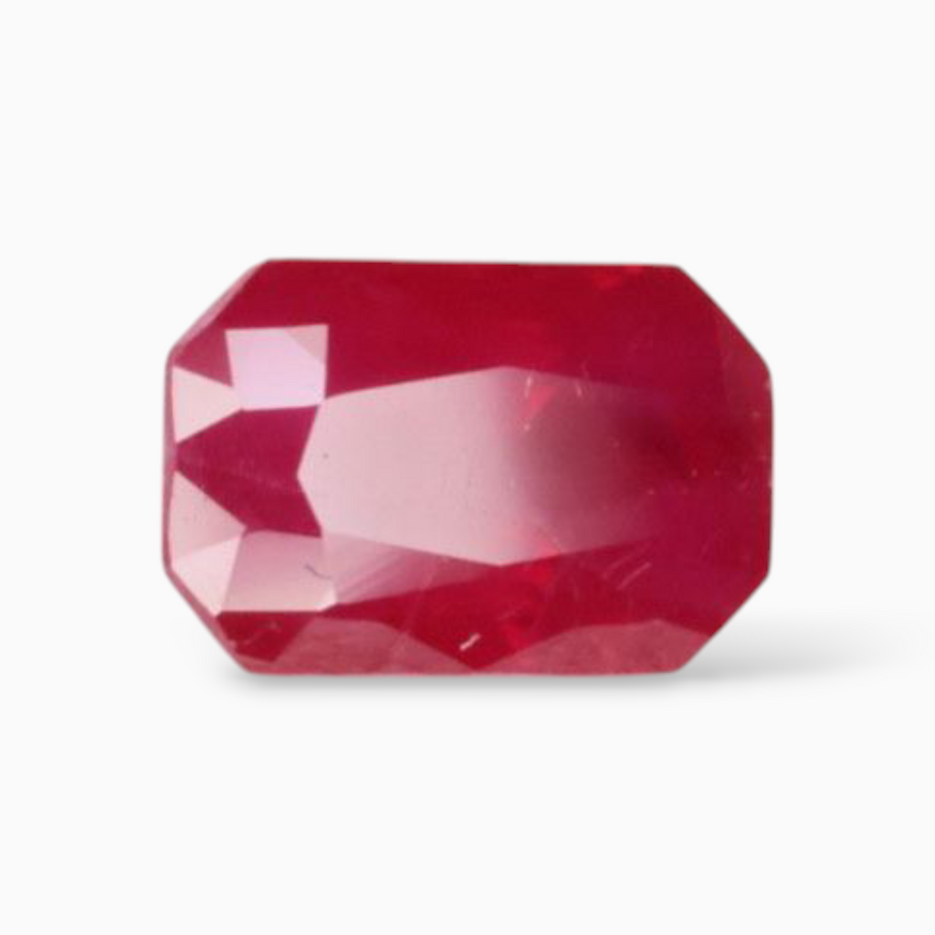 Mozambique Real Ruby Gemstone In Octagon Shape 1.17 Carats 7.2x4.6mm Size