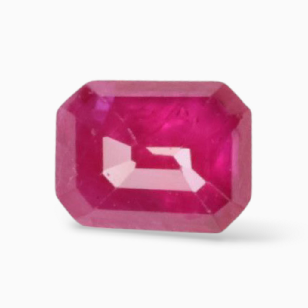 Buy Natural Ruby Gemstone In Octagon Cut Shape 0.38 Carats 5x4mm Size