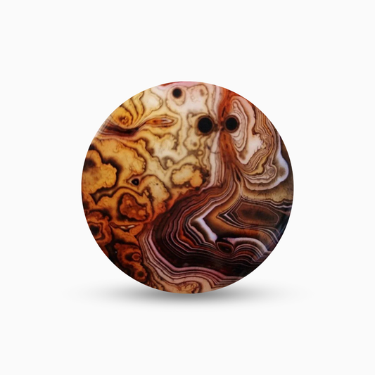 Round Natural Sardonyx Stone – Vibrant Colors and Patterns