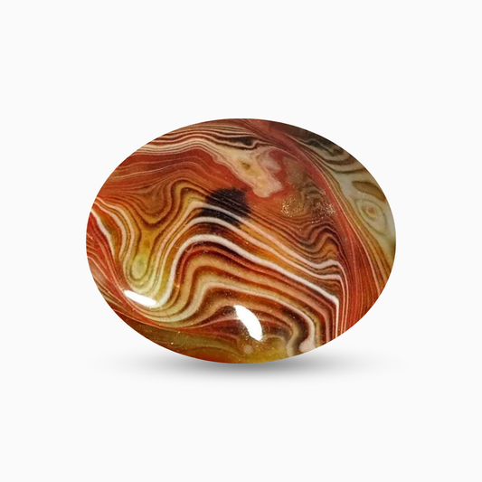 Oval-Shaped Natural Sardonyx Gemstone for Rings and Pendants