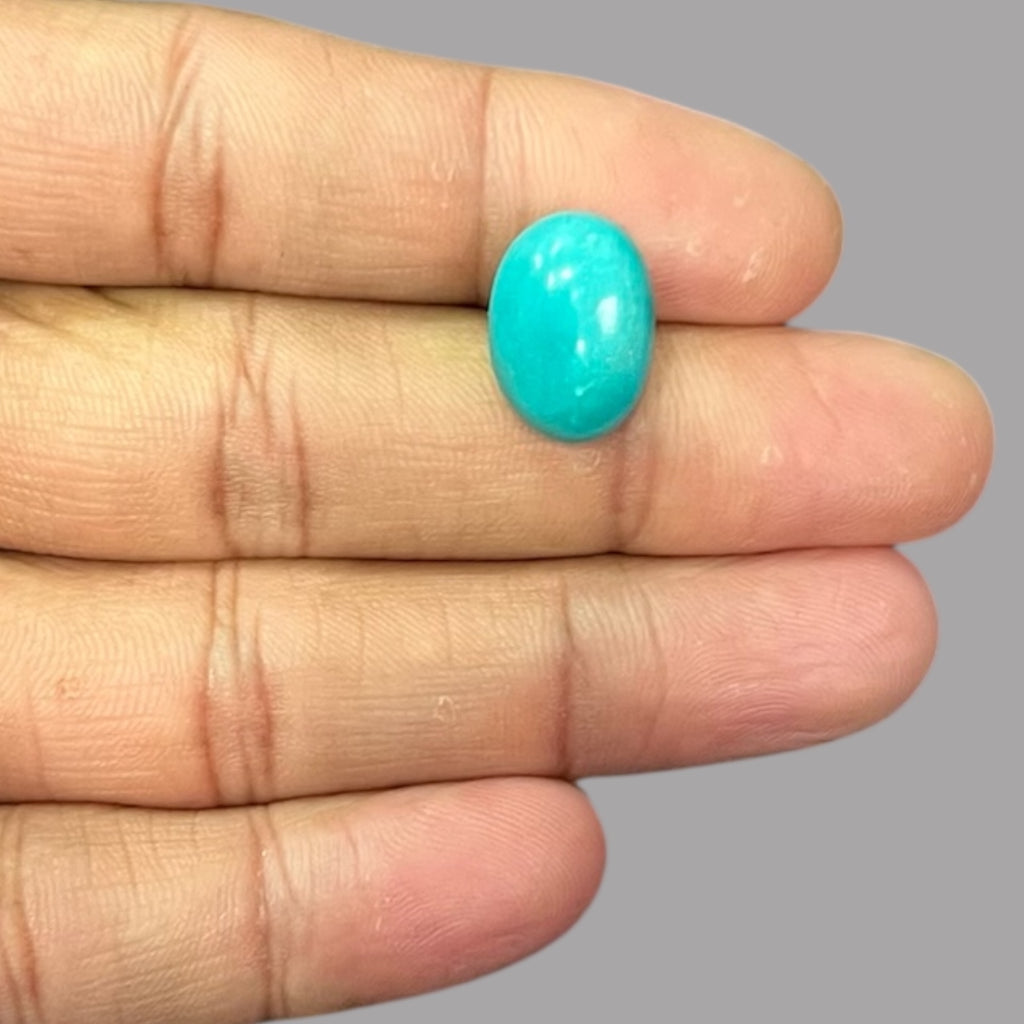 turquoise Stones For Sale 7.46 Carats 15.9 x 11.2 x 6.7 mm in Oval 
