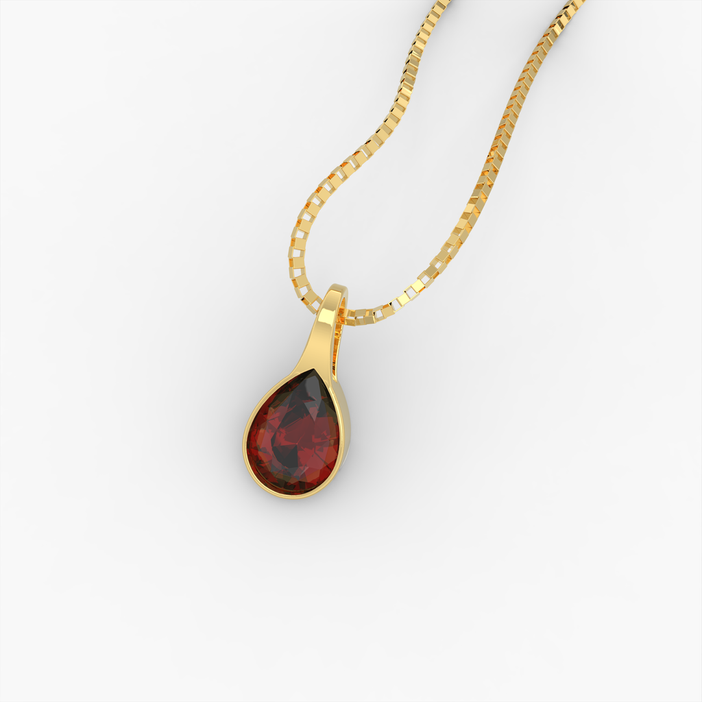 Ruby Pendants - Yelizaveta - Yellow Gold