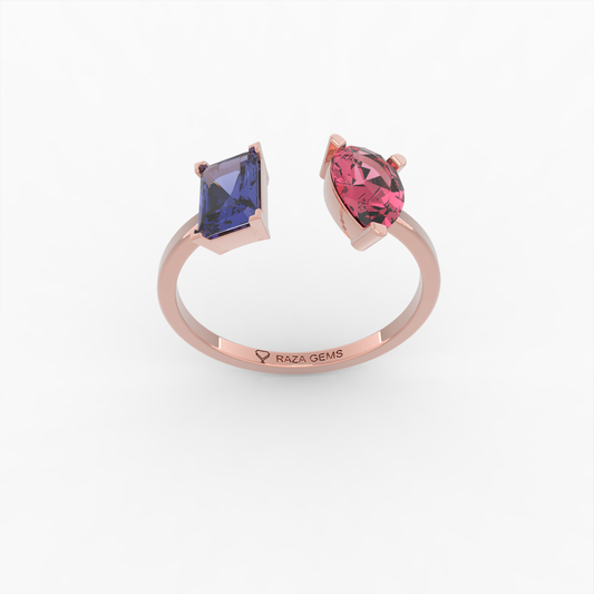 Ruby and Blue Sapphire Rings - Aksinia