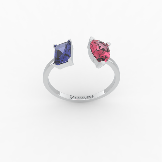 Ruby and Blue Sapphire Rings - Alyona
