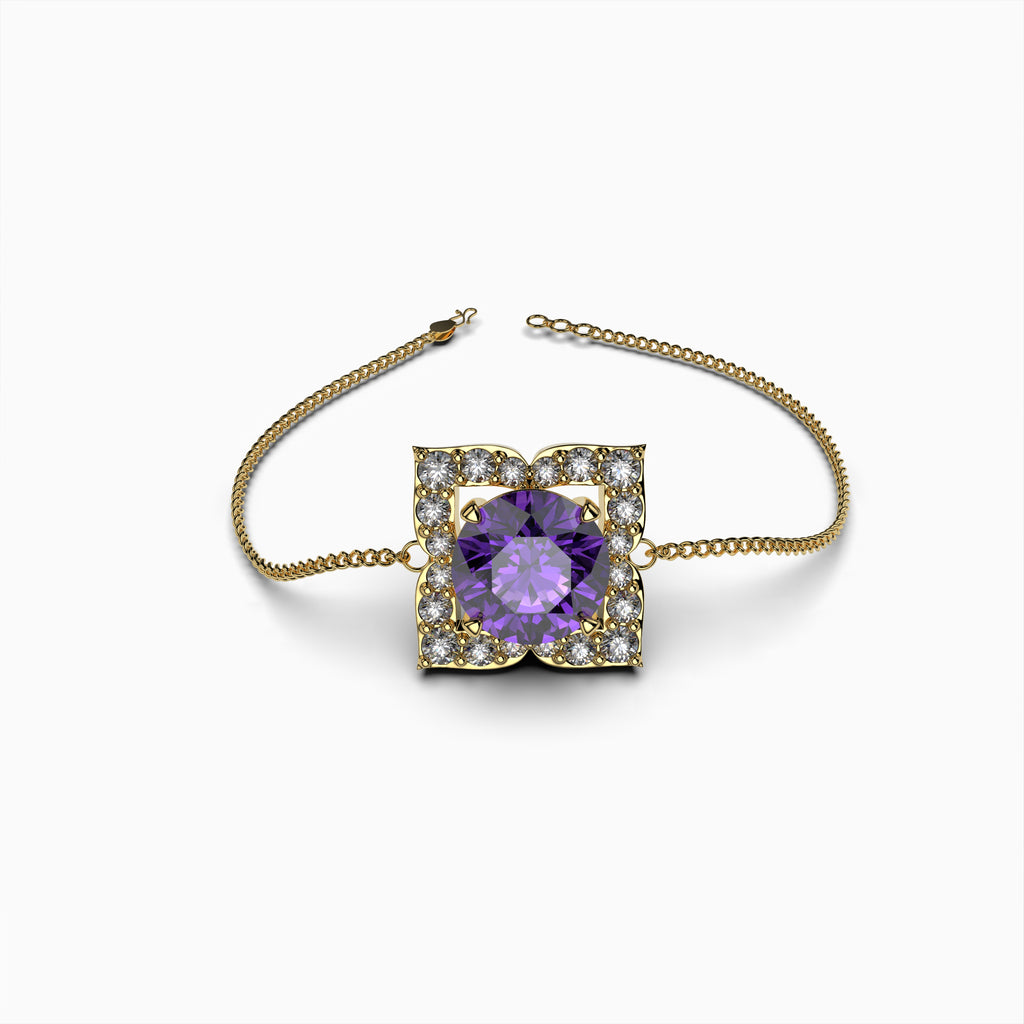 Purple Amethyst Bracelets - Natalie