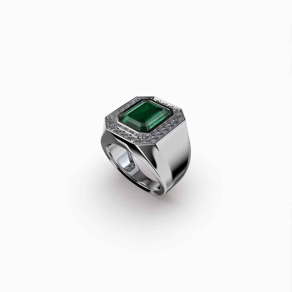 Natural Swat Emerald Ring - Clara