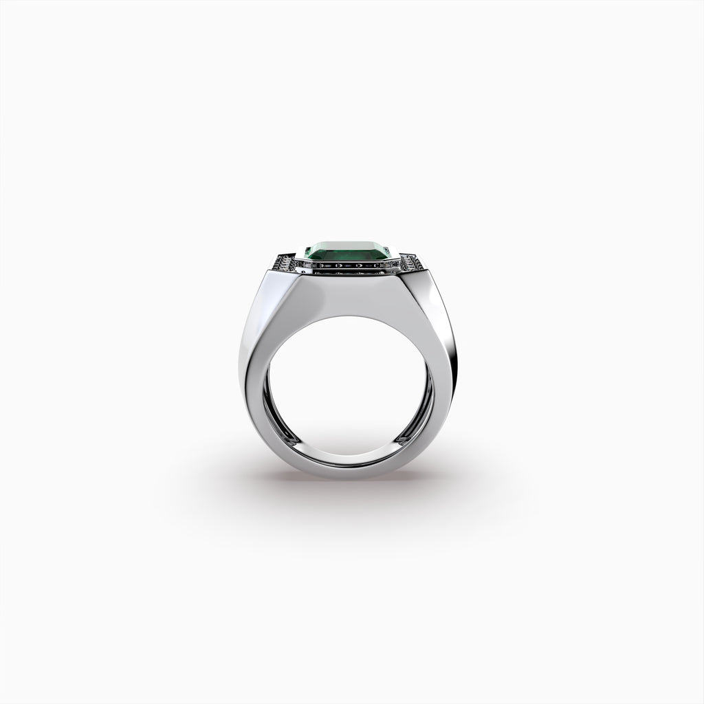 Natural Swat Emerald Ring - Clara