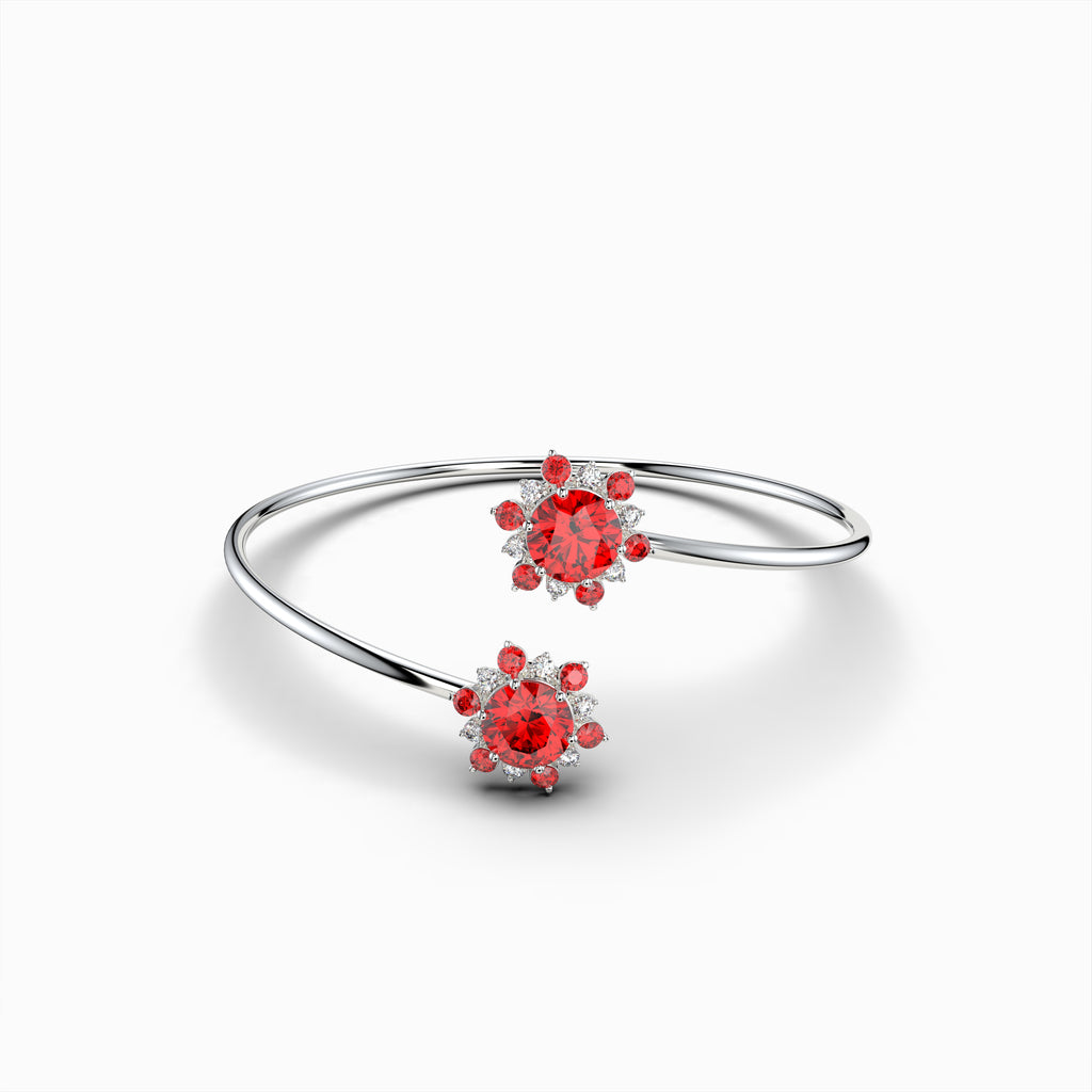 Garnet Spessartite Stone Bangle - Reese