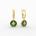Natural Malachite Earrings for Women - Lidiya - 18K Gold