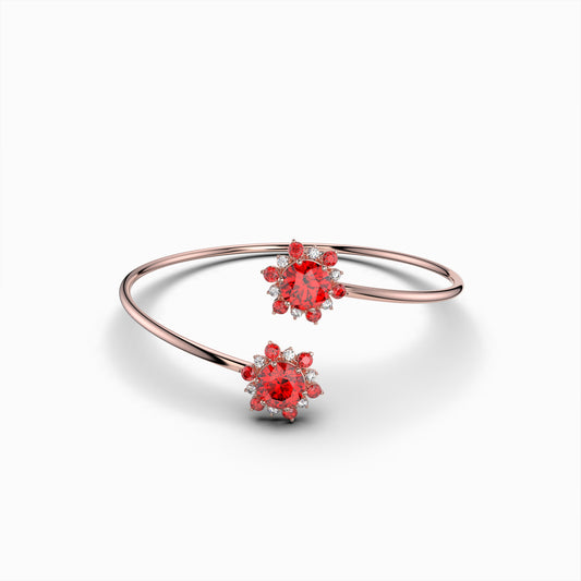 Garnet Spessartite Stone Bangle - Reese