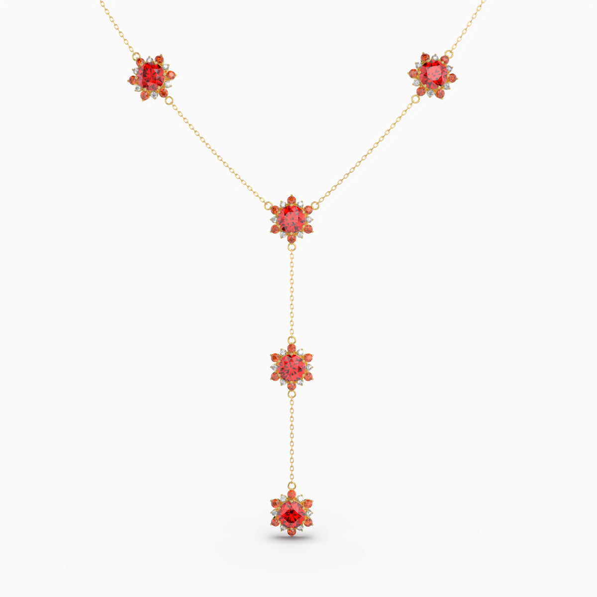 Garnet Stone Necklace - Amaya