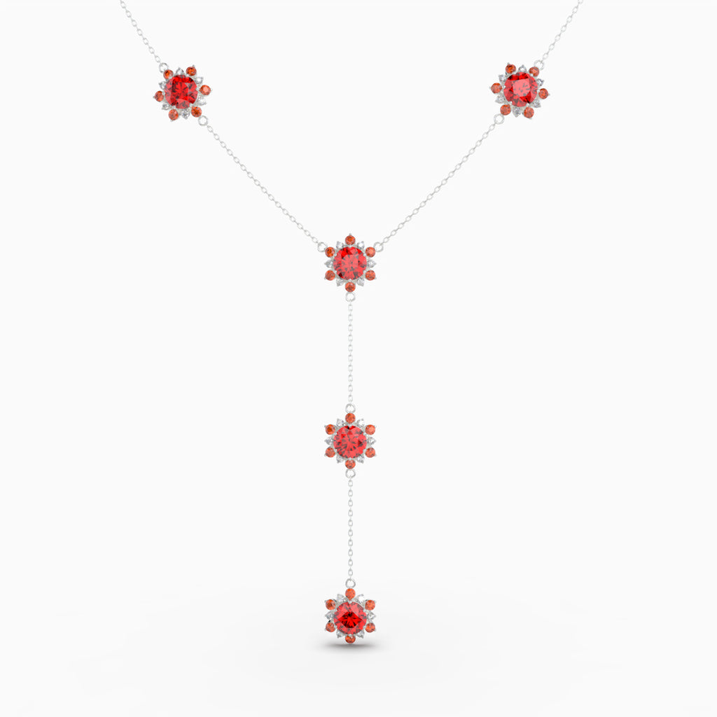 Garnet Stone Necklace - Amaya