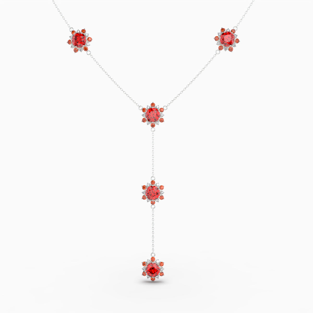Garnet Stone Necklace - Amaya