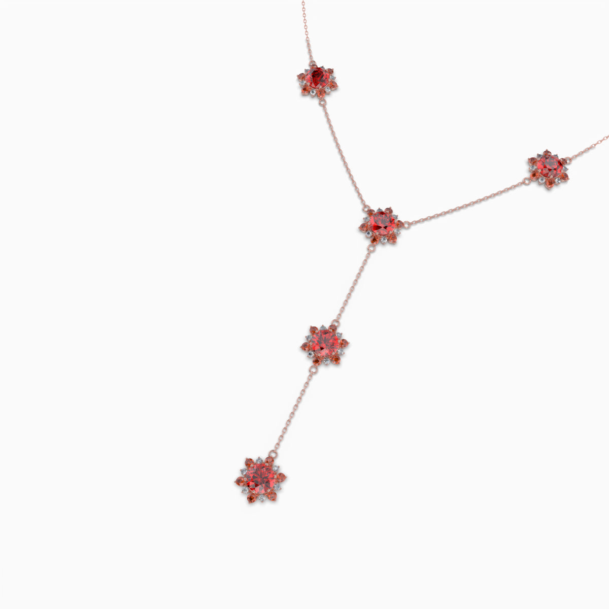 Garnet Stone Necklace - Amaya