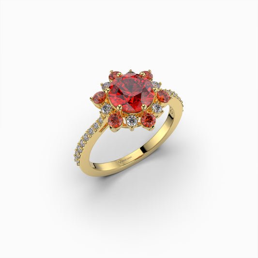 Garnet Spessartite Stone Ring - Brianna