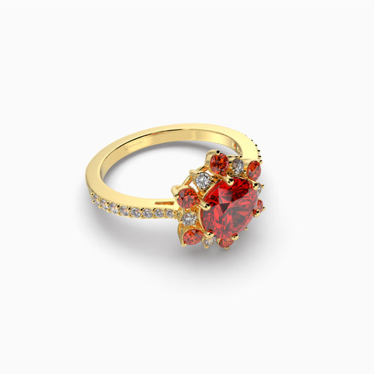 Garnet Spessartite Stone Ring - Brianna