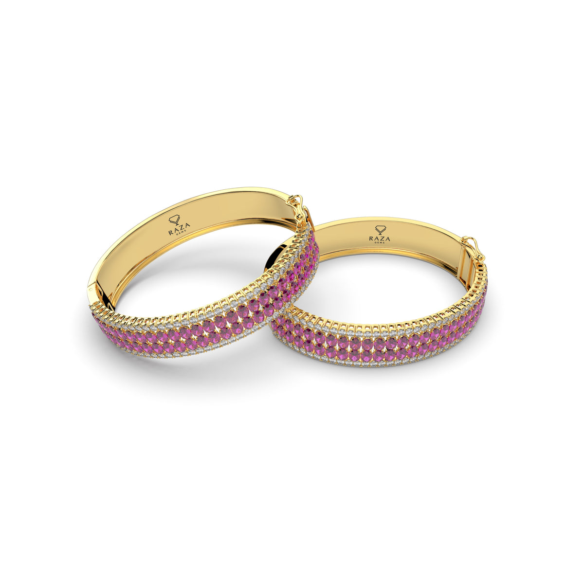 Garnet Rhodolite Stone Bangle - Jasmine