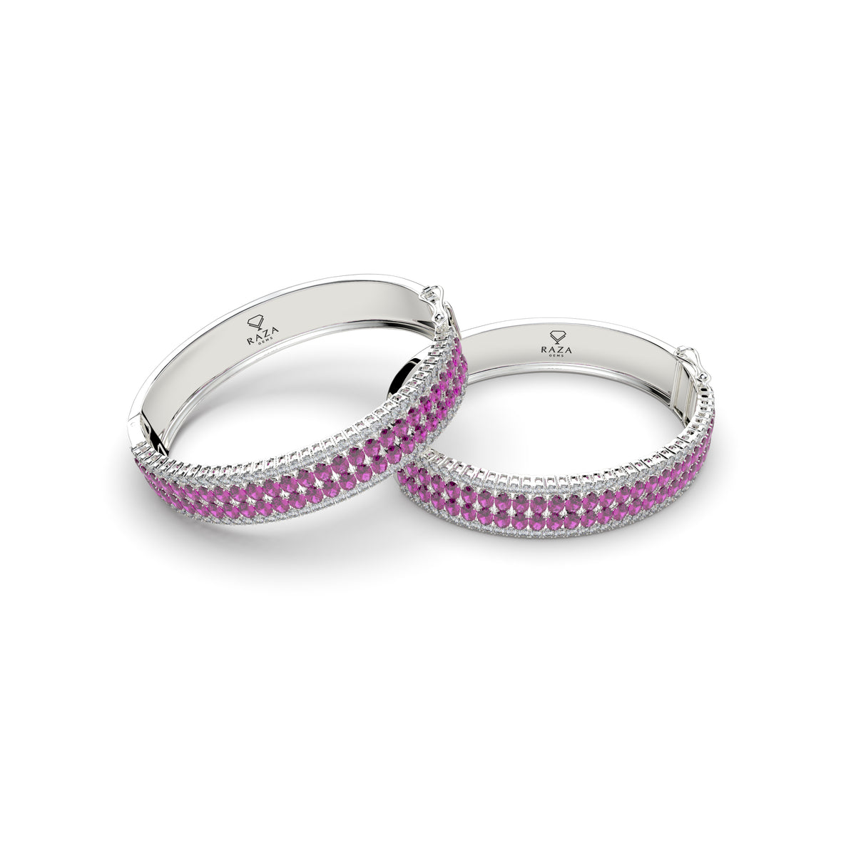 Garnet Rhodolite Stone Bangle - Jasmine