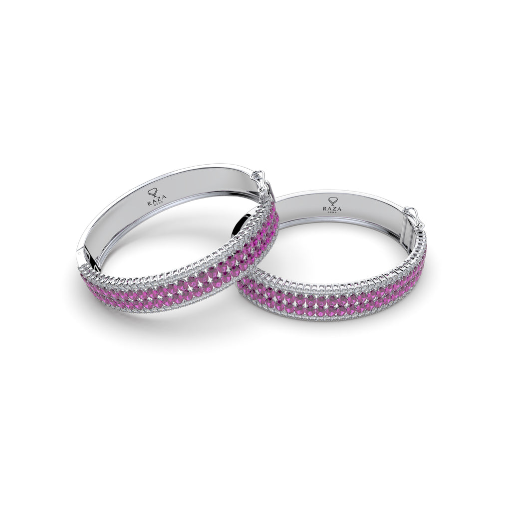 Garnet Rhodolite Stone Bangle - Jasmine