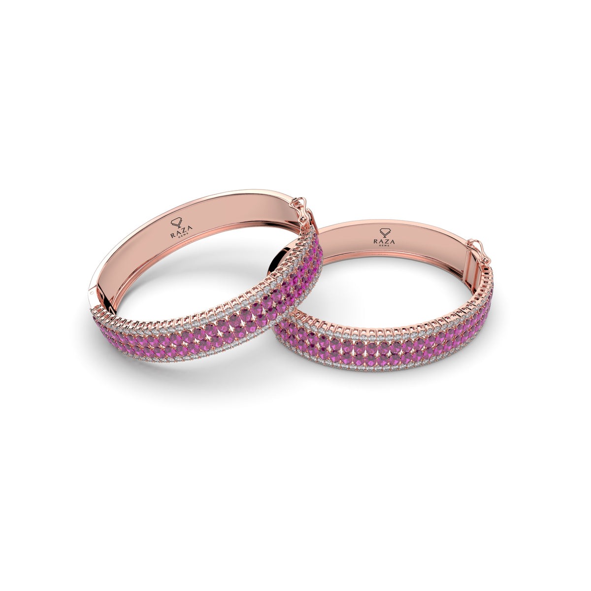 Garnet Rhodolite Stone Bangle - Jasmine