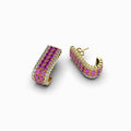 Garnet Rhodolite Stone Earring - Rosalie