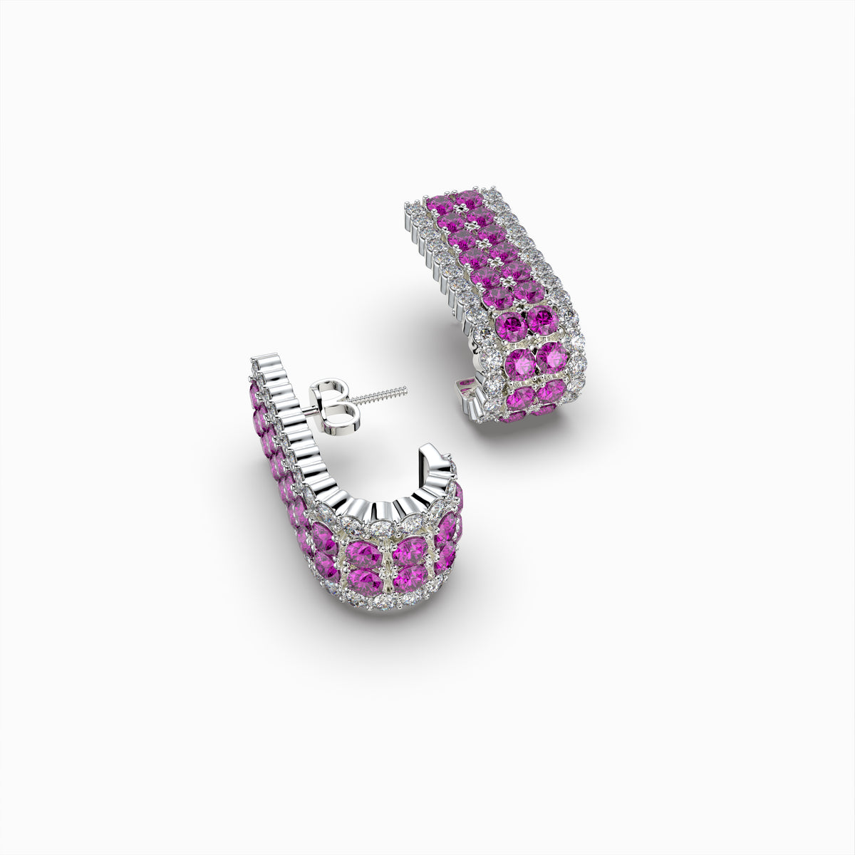 Garnet Rhodolite Stone Earring - Rosalie