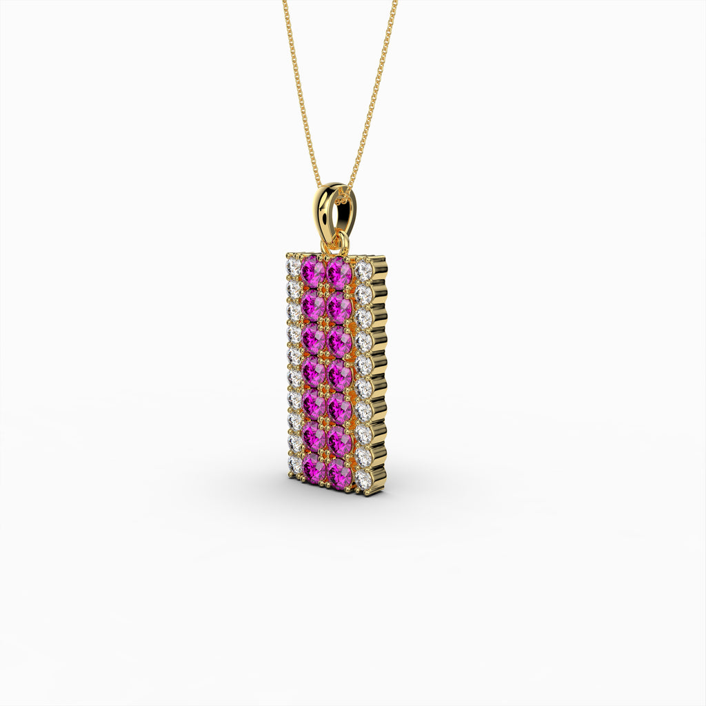 Garnet Rhodolite Stone Pendant - Adalyn