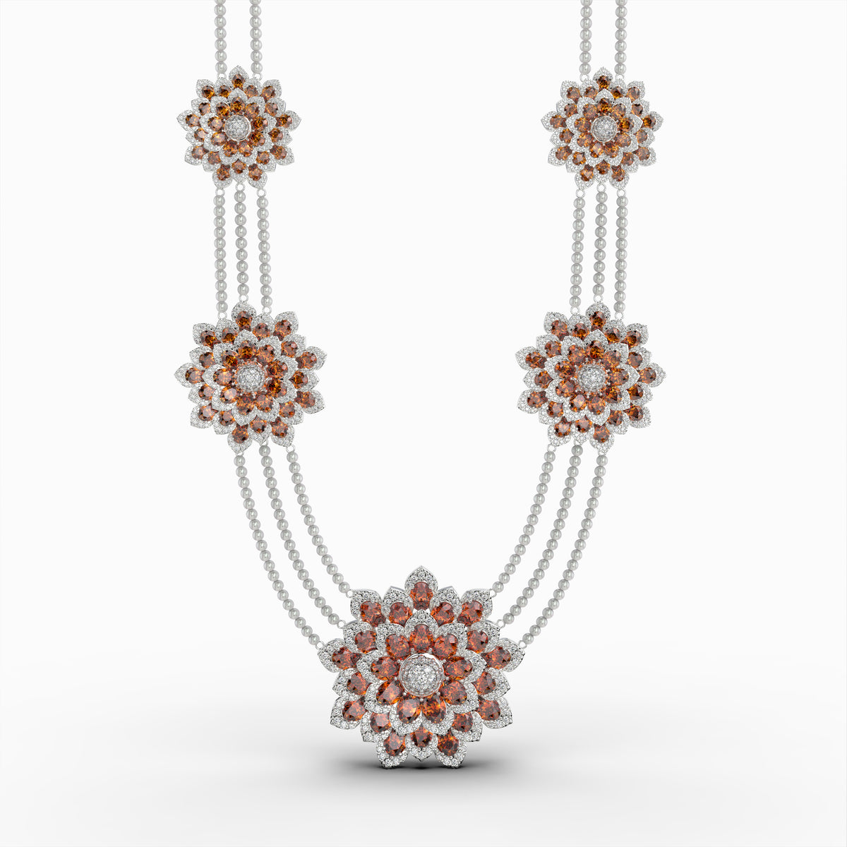 Natural Hessonite Stone Necklace