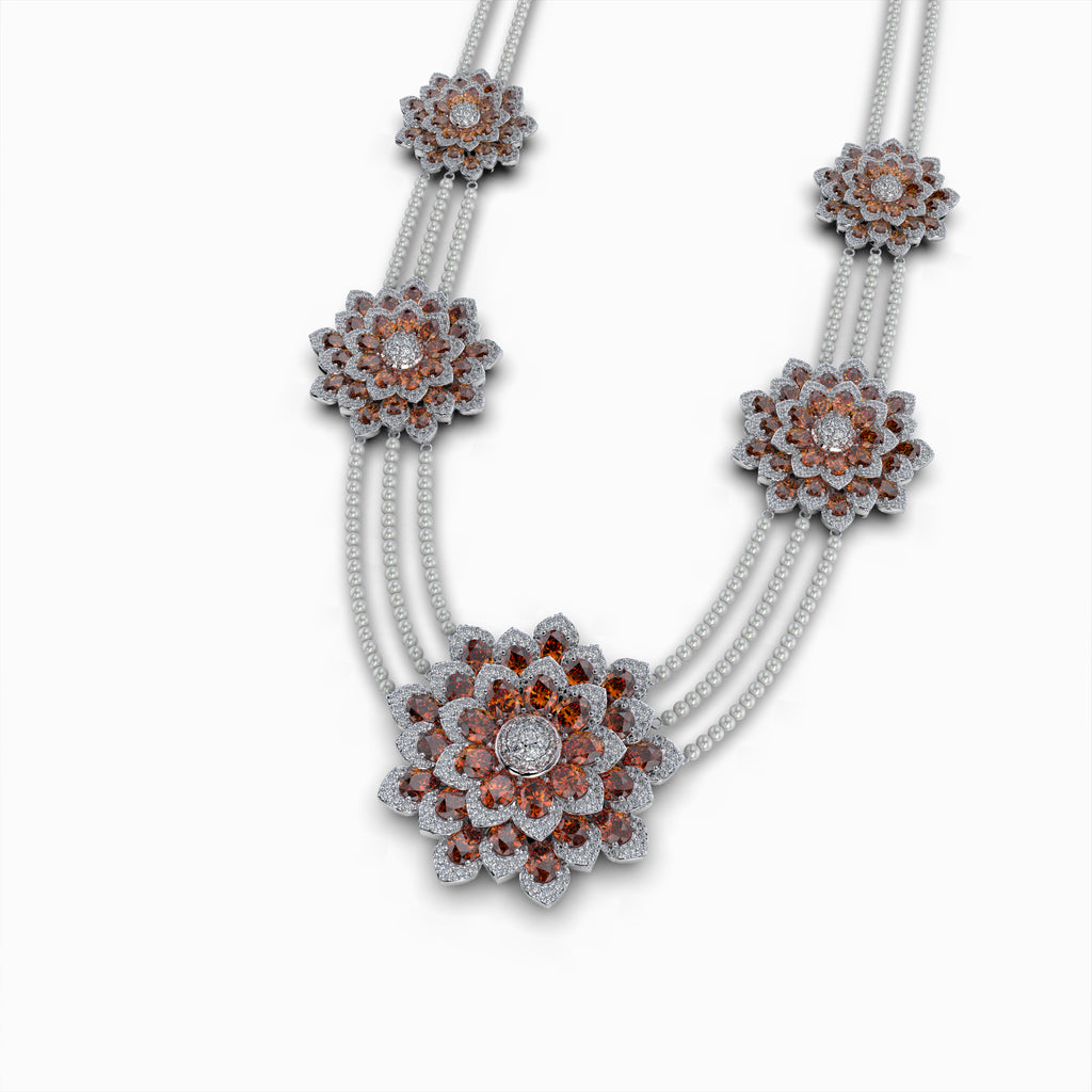 Natural Hessonite Stone Necklace
