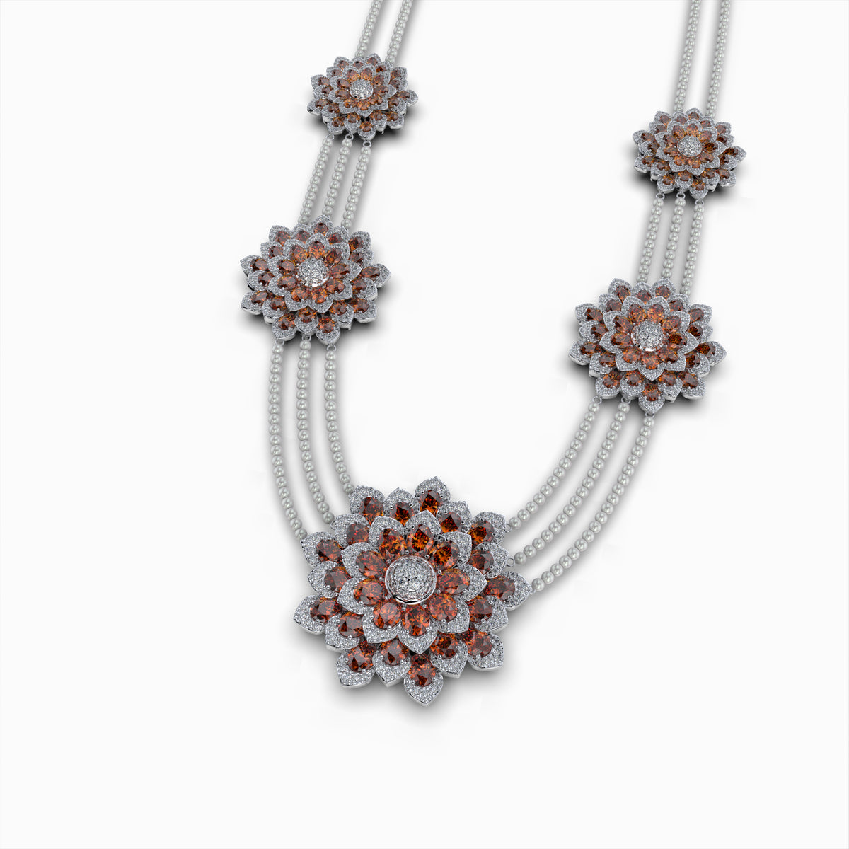 Natural Hessonite Stone Necklace