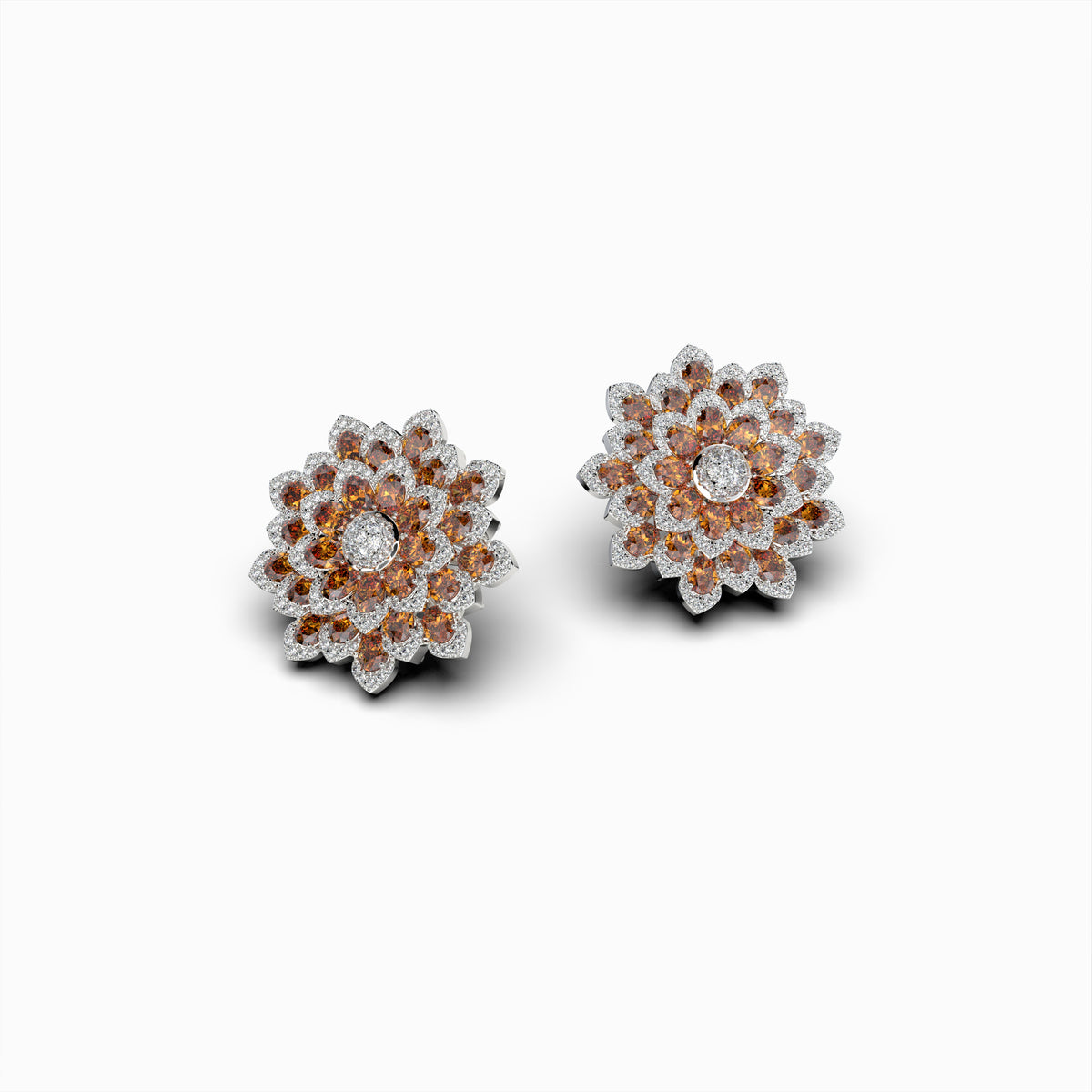Natural Hessonite Stone Earring