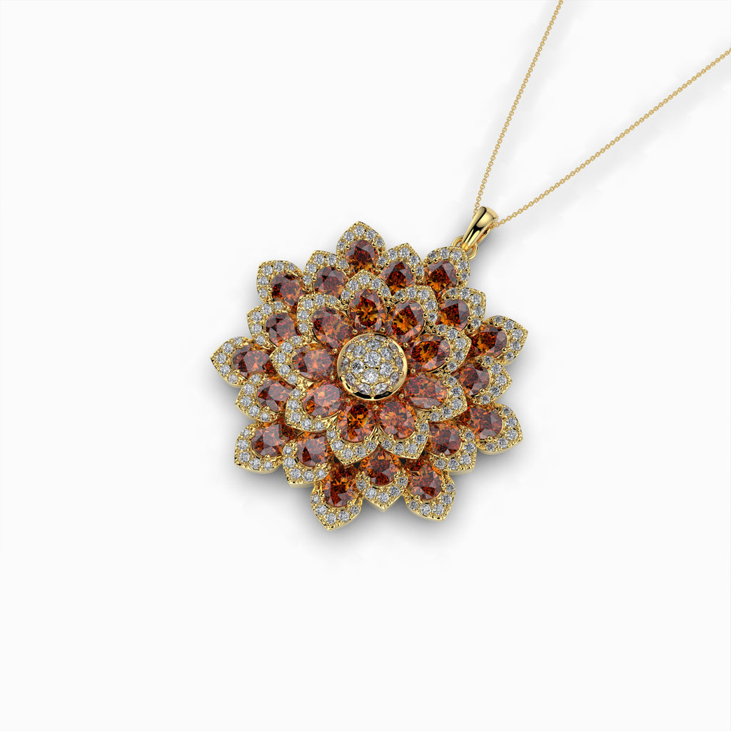 Natural Hessonite Stone Pendant