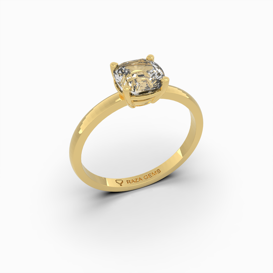 2 Carat Natural Diamond Ring in Asscher Cut - Lara