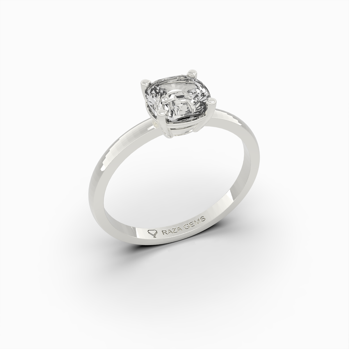 2 Carat Natural Diamond Ring in Asscher Cut - Lara