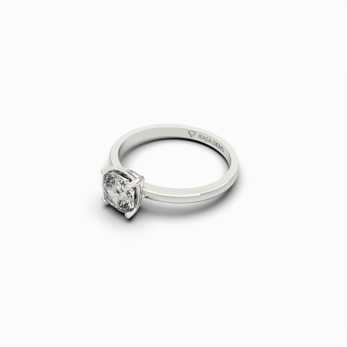 2 Carat Natural Diamond Ring in Asscher Cut - Lara